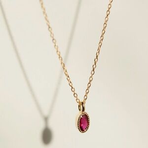 Catbird Caravaggio Necklace 14 K and Ruby by Jennie Kwon